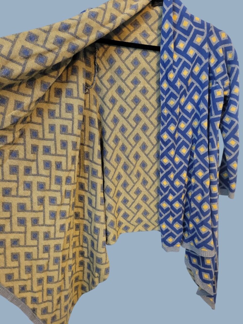 Baciano by Bacci Sz S Diamond Lattice Print Drape Front Cargan